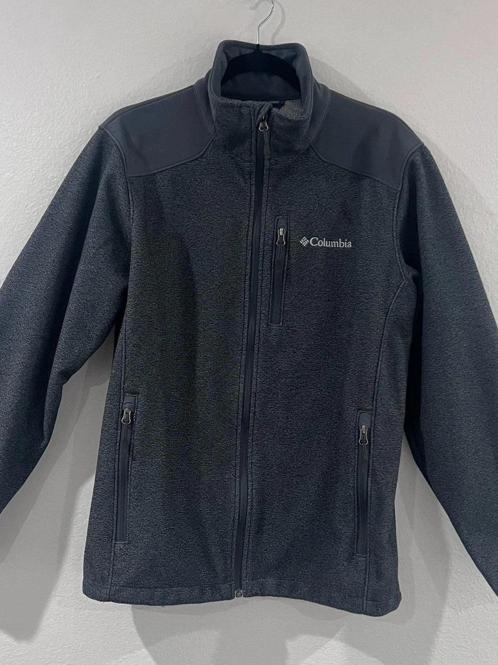 Columbia Grey Zip-Up Jacket - Men's - Omni-Heat Tech Insulation Size Medium